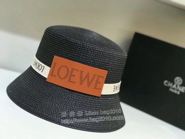 LOEWE爆款女士帽子 羅意威編織禮帽水桶帽草帽  mm1574